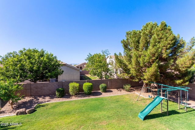 1342 E Jade Dr, Chandler, AZ 85286 - fenced backyard featuring a playground