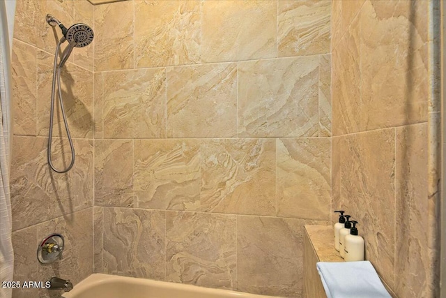 full bathroom featuring  shower combination