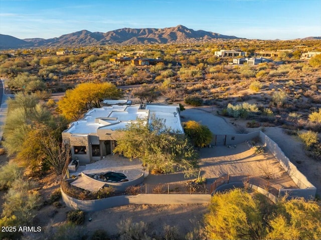 aerial view featuring a mountain view