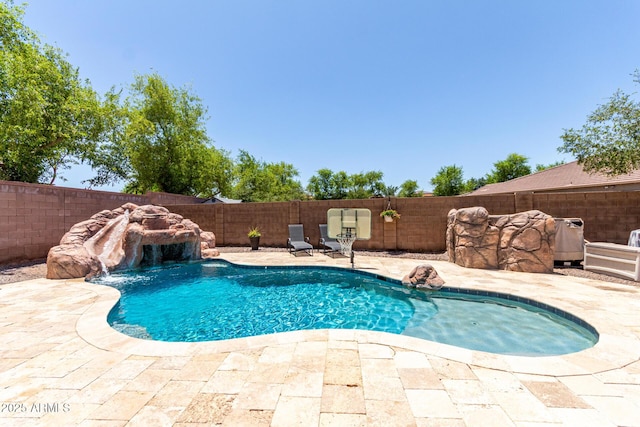 6317 S Banning St, Gilbert, AZ 85298 - view of pool featuring a fenced backyard and a patio area