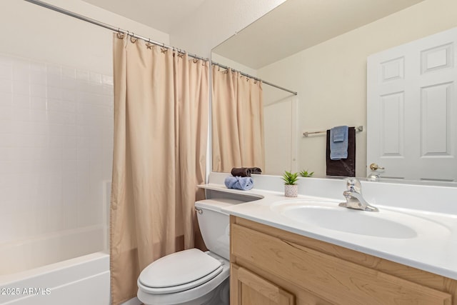 12787 S 175th Ave, Goodyear, AZ 85338 - bathroom featuring toilet, vanity, and shower / tub combo