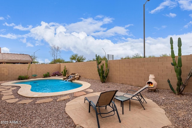 12787 S 175th Ave, Goodyear, AZ 85338 - view of pool featuring a patio area, a fenced in pool, and a fenced backyard