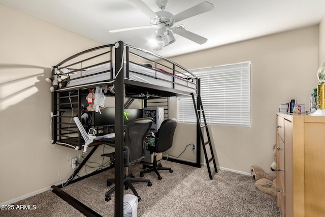 40904 N Hearst Dr, Anthem, AZ 85086 - bedroom featuring baseboards, carpet, and a ceiling fan