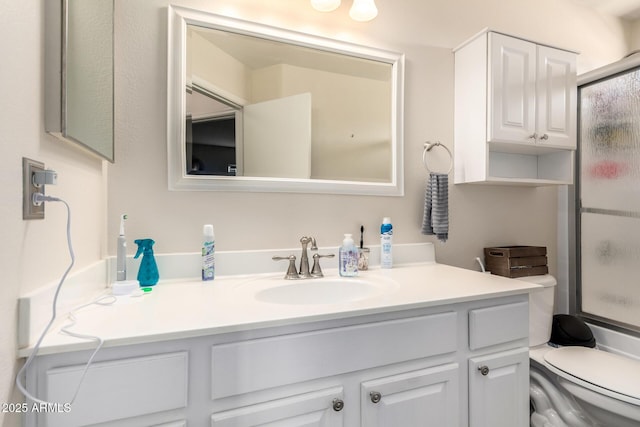 40904 N Hearst Dr, Anthem, AZ 85086 - bathroom with vanity, toilet, and enclosed tub / shower combo