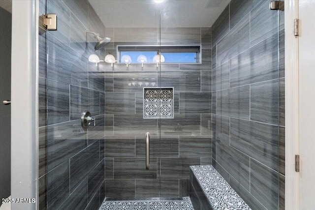 bathroom with walk in shower