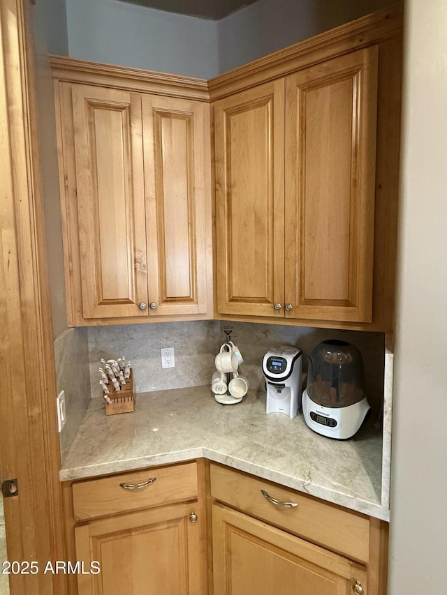 kitchen with light stone counters