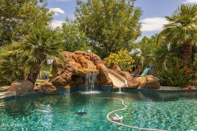 690 E Seattle Slew Ln, Gilbert, AZ 85296 - view of swimming pool featuring a water slide
