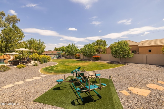 690 E Seattle Slew Ln, Gilbert, AZ 85296 - view of yard with a playground