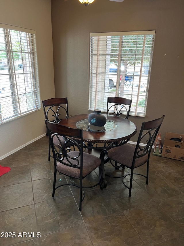 dining room featuring baseboards