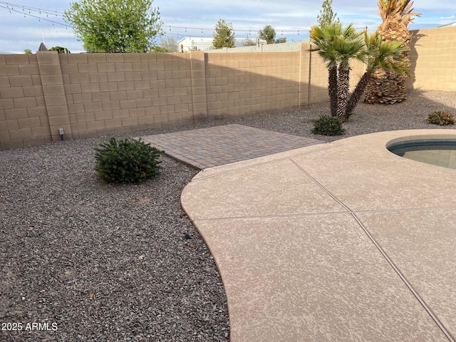 view of patio / terrace with a fenced backyard