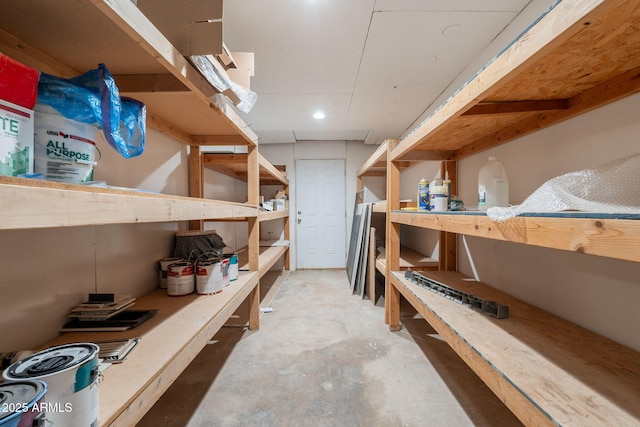 view of storage area