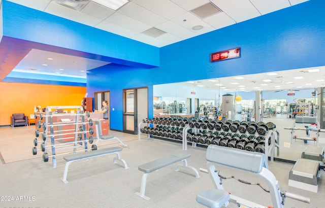 view of exercise room