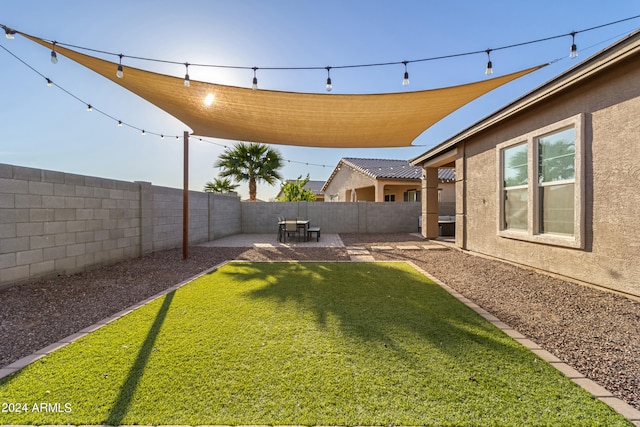 view of yard featuring a patio area