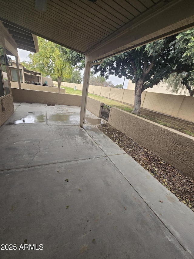 view of patio with fence