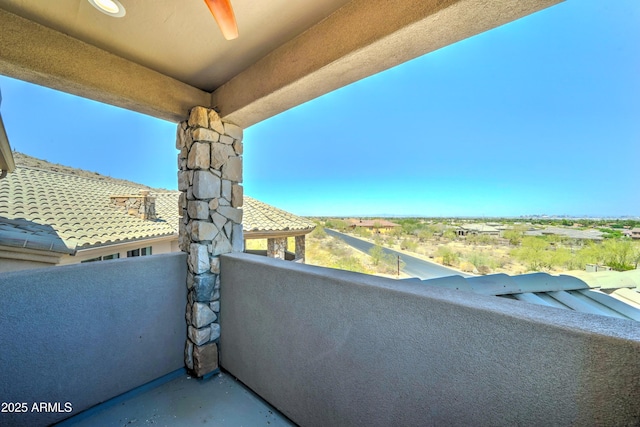 3903 E Melody Dr, Phoenix, AZ 85042 - balcony with a ceiling fan