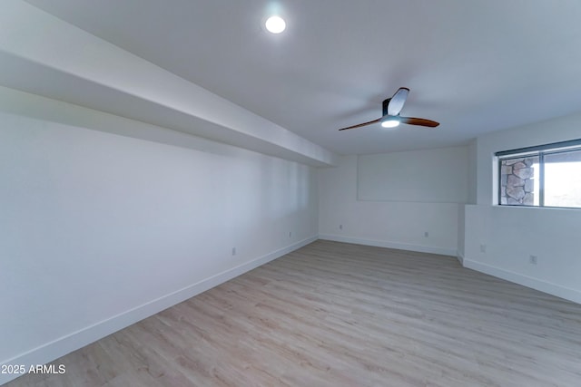 3903 E Melody Dr, Phoenix, AZ 85042 - empty room featuring baseboards, light wood-type flooring, and ceiling fan