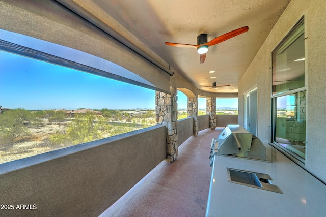 3903 E Melody Dr, Phoenix, AZ 85042 - balcony with ceiling fan and grilling area