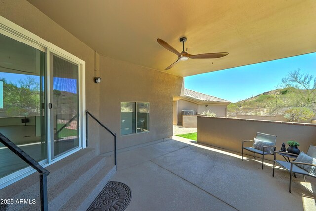 3903 E Melody Dr, Phoenix, AZ 85042 - view of patio / terrace featuring ceiling fan