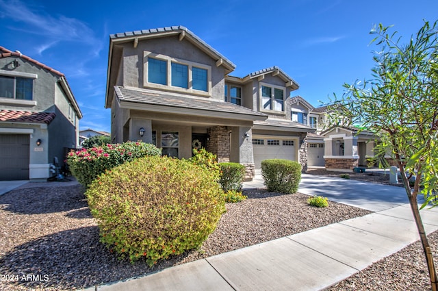 view of front of house featuring a garage