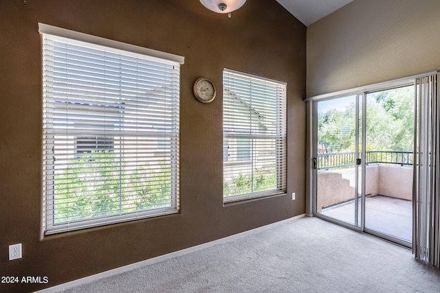 spare room with a healthy amount of sunlight and carpet flooring