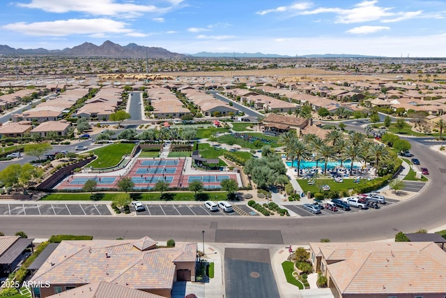 644 E Las Puertas Ln, Queen Creek, AZ 85140 - aerial view with a residential view and a mountain view
