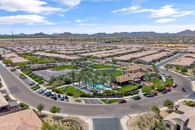644 E Las Puertas Ln, Queen Creek, AZ 85140 - drone / aerial view featuring a residential view and a mountain view