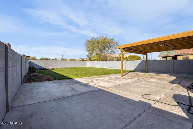 view of patio / terrace with a fenced backyard