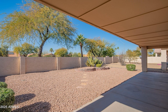 view of yard featuring a patio