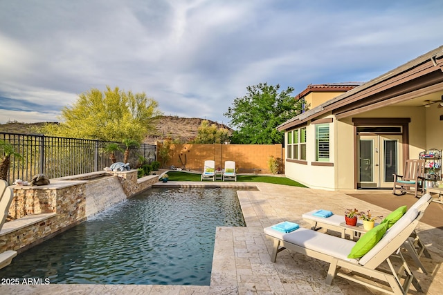 27276 N 81st Ln, Peoria, AZ 85383 - view of swimming pool featuring a fenced backyard, a patio, and area for grilling
