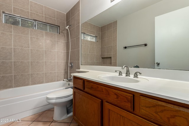 9002 W Caribbean Ln, Peoria, AZ 85381 - full bath with tub / shower combination, tile patterned floors, toilet, and vanity