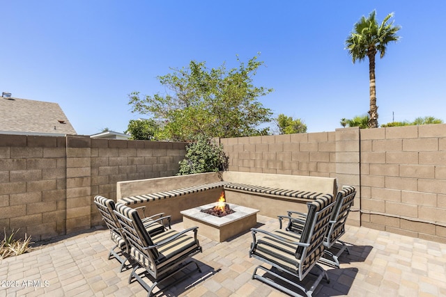 6605 W Altadena Ave, Glendale, AZ 85304 - view of patio / terrace featuring an outdoor fire pit