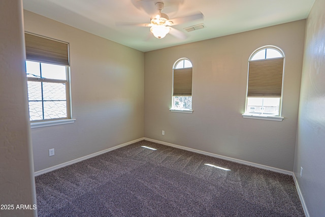 3796 E Rakestraw Ln, Gilbert, AZ 85298 - unfurnished room with carpet, a ceiling fan, and baseboards