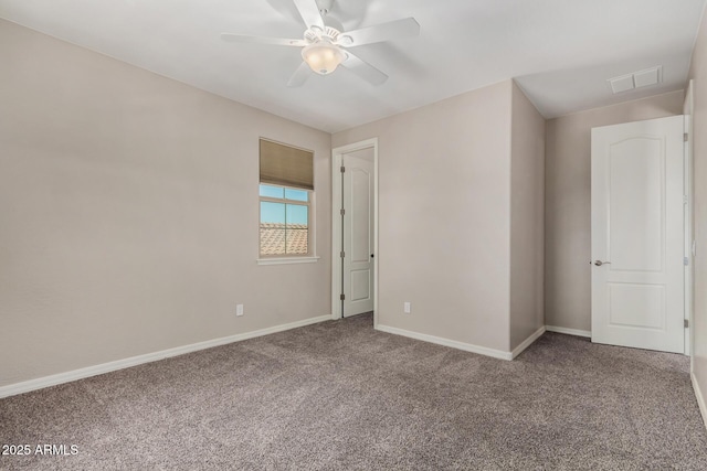 3796 E Rakestraw Ln, Gilbert, AZ 85298 - carpeted empty room featuring a ceiling fan and baseboards