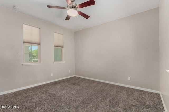 3796 E Rakestraw Ln, Gilbert, AZ 85298 - empty room with carpet flooring, ceiling fan, a smoke detector, and baseboards