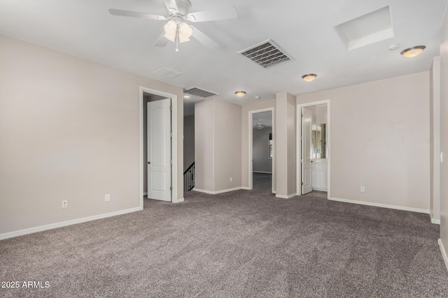 3796 E Rakestraw Ln, Gilbert, AZ 85298 - carpeted empty room featuring baseboards and a ceiling fan