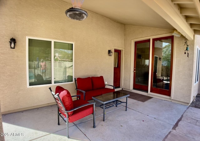 view of patio featuring an outdoor hangout area