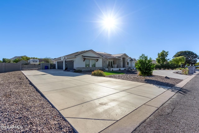 ranch-style home with a garage