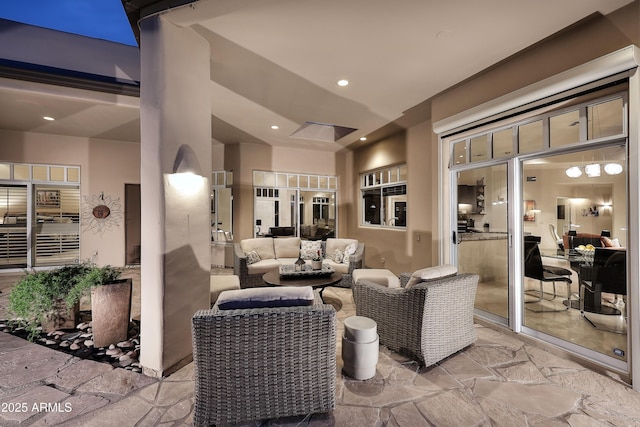 view of patio / terrace with an outdoor hangout area