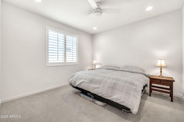 3417 E Los Gatos Dr, Phoenix, AZ 85050 - carpeted bedroom featuring recessed lighting and a ceiling fan