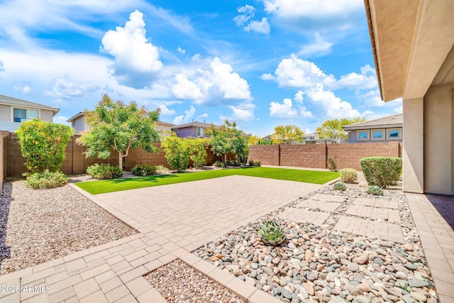 3417 E Los Gatos Dr, Phoenix, AZ 85050 - fenced backyard with a patio