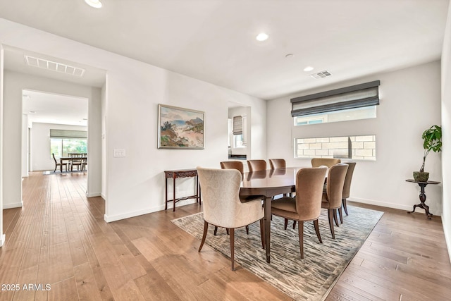 3417 E Los Gatos Dr, Phoenix, AZ 85050 - dining area with hardwood / wood-style flooring and recessed lighting