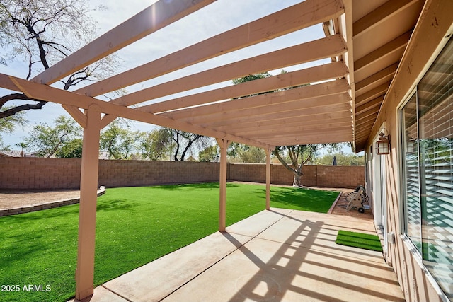 view of patio / terrace with a fenced backyard