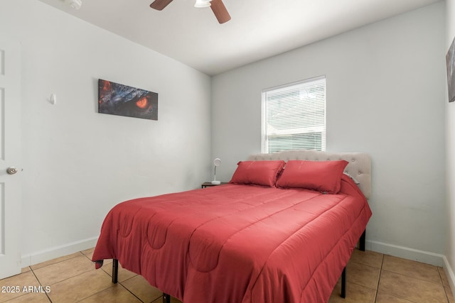 1605 W Osborn Rd, Phoenix, AZ 85015 - bedroom featuring light tile patterned floors and a ceiling fan