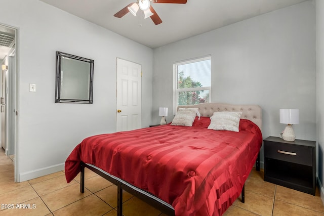 1605 W Osborn Rd, Phoenix, AZ 85015 - bedroom with tile patterned floors and a ceiling fan