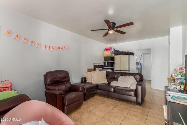 1605 W Osborn Rd, Phoenix, AZ 85015 - living room with a ceiling fan and light tile patterned floors