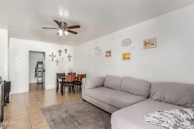 1605 W Osborn Rd, Phoenix, AZ 85015 - living room featuring a ceiling fan and light tile patterned floors