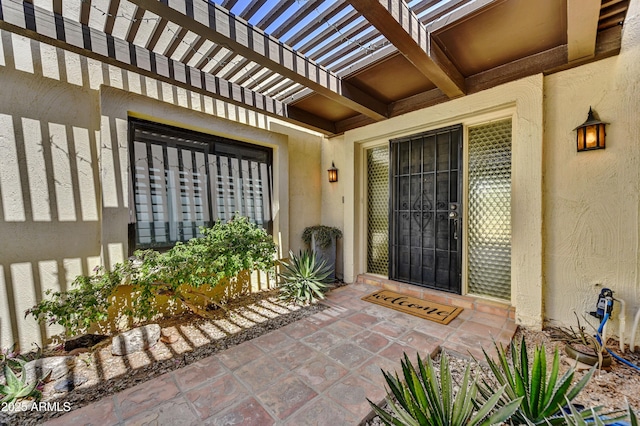 37801 N Cave Creek Rd Unit 13, Cave Creek, AZ 85331 - property entrance featuring stucco siding and a pergola