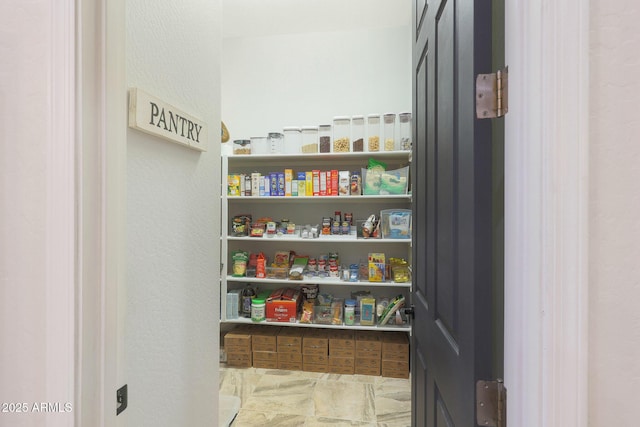 view of pantry