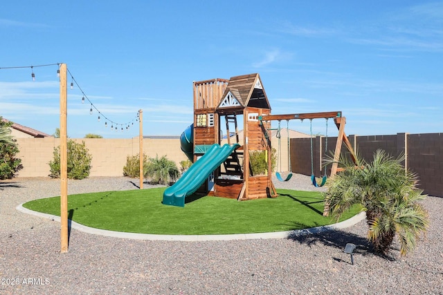 view of jungle gym