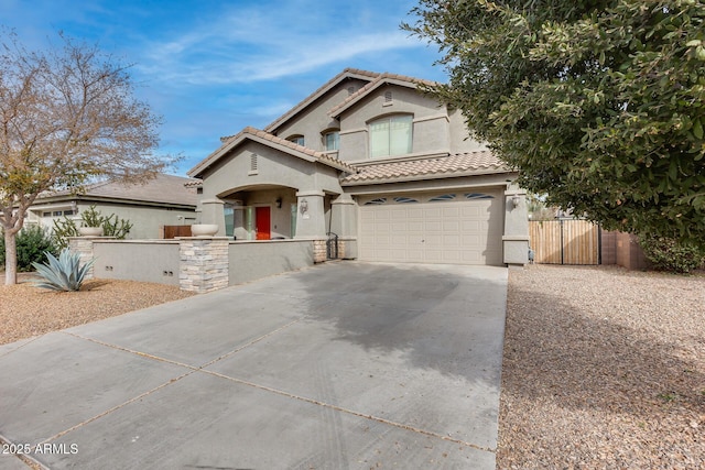 view of front of home featuring a garage